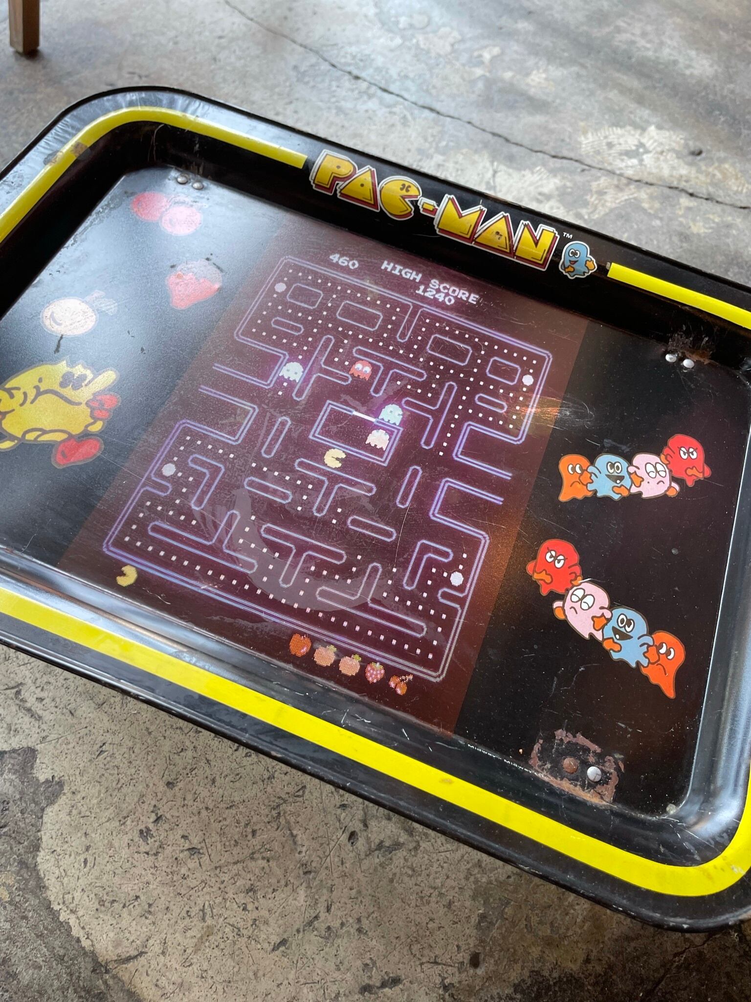 80's Pac-Man Table ブリキ テーブル 子供用テーブル 折り畳み ...