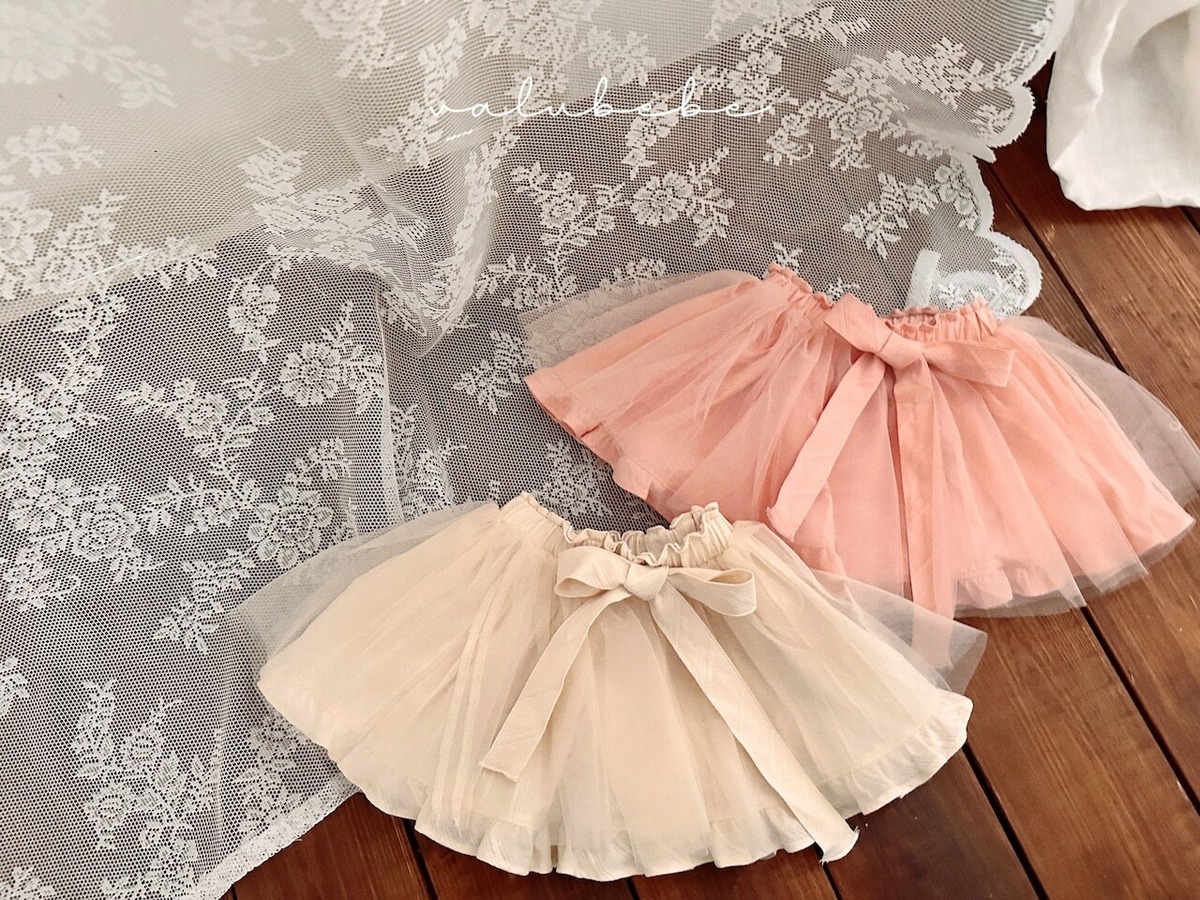 《予約》【valubebe】bebe) Ribbon Shasha Skirt Bloomer | manaw