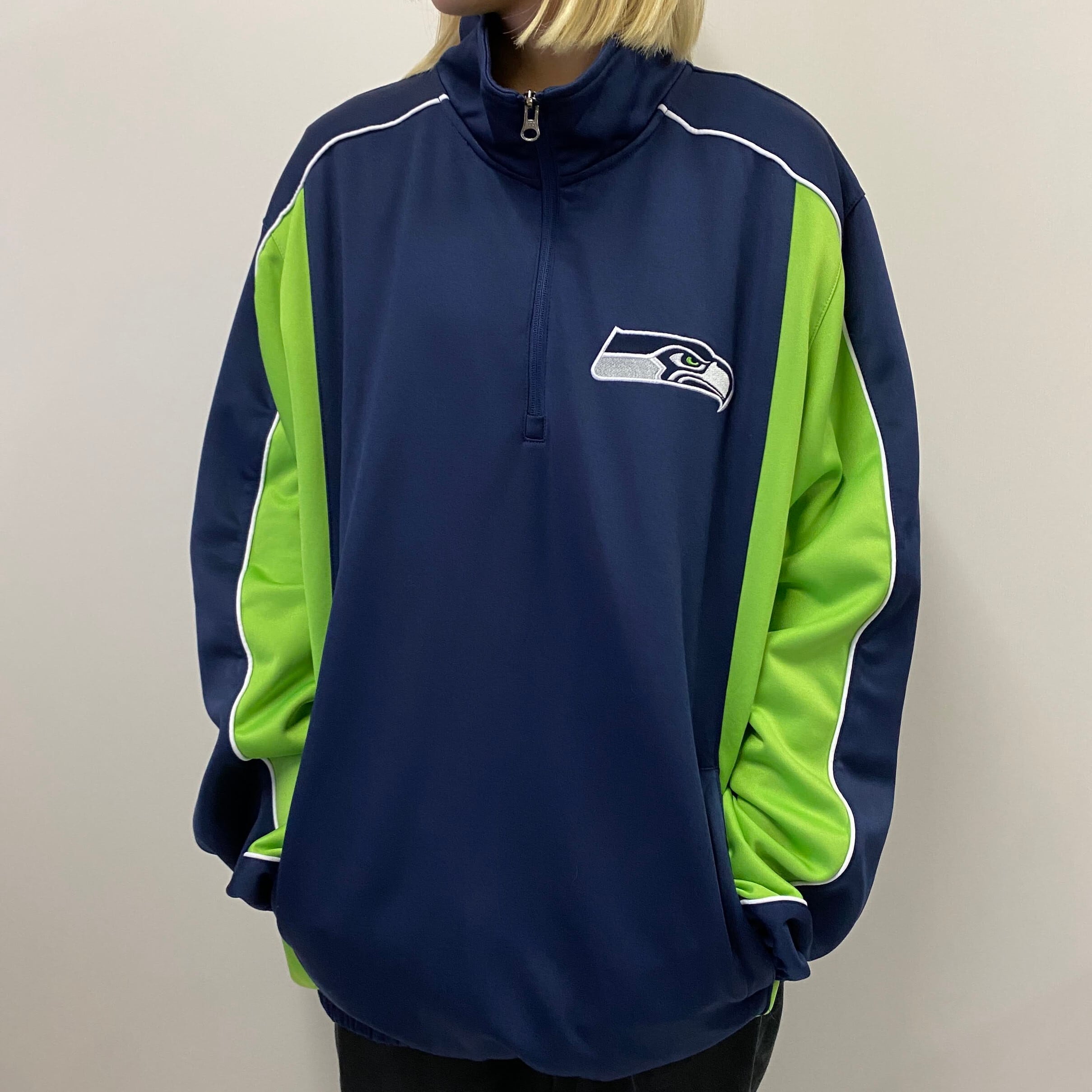 NFL トラックジャケット　ジャージ　刺繍　オーバーサイズ　seahawks