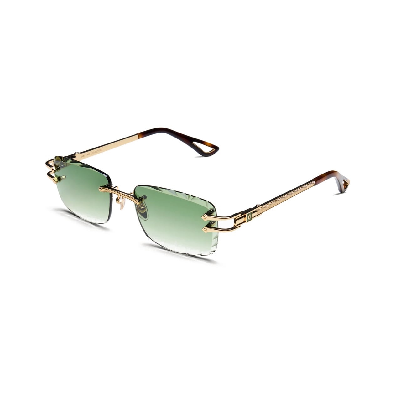 james oro ゴールド スクエアサングラス リムレス JAMES ORO / OLD MONEY SIGNATURE GEM CUT | HOLICK