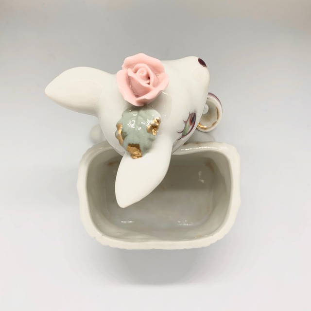 VINTAGE goat flower vase