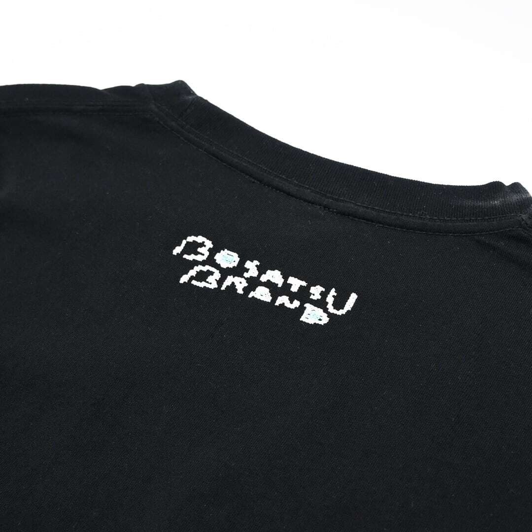 善財童子 仏像 ロングスリーブ Tシャツ (刺繍) 5.6oz ブラック