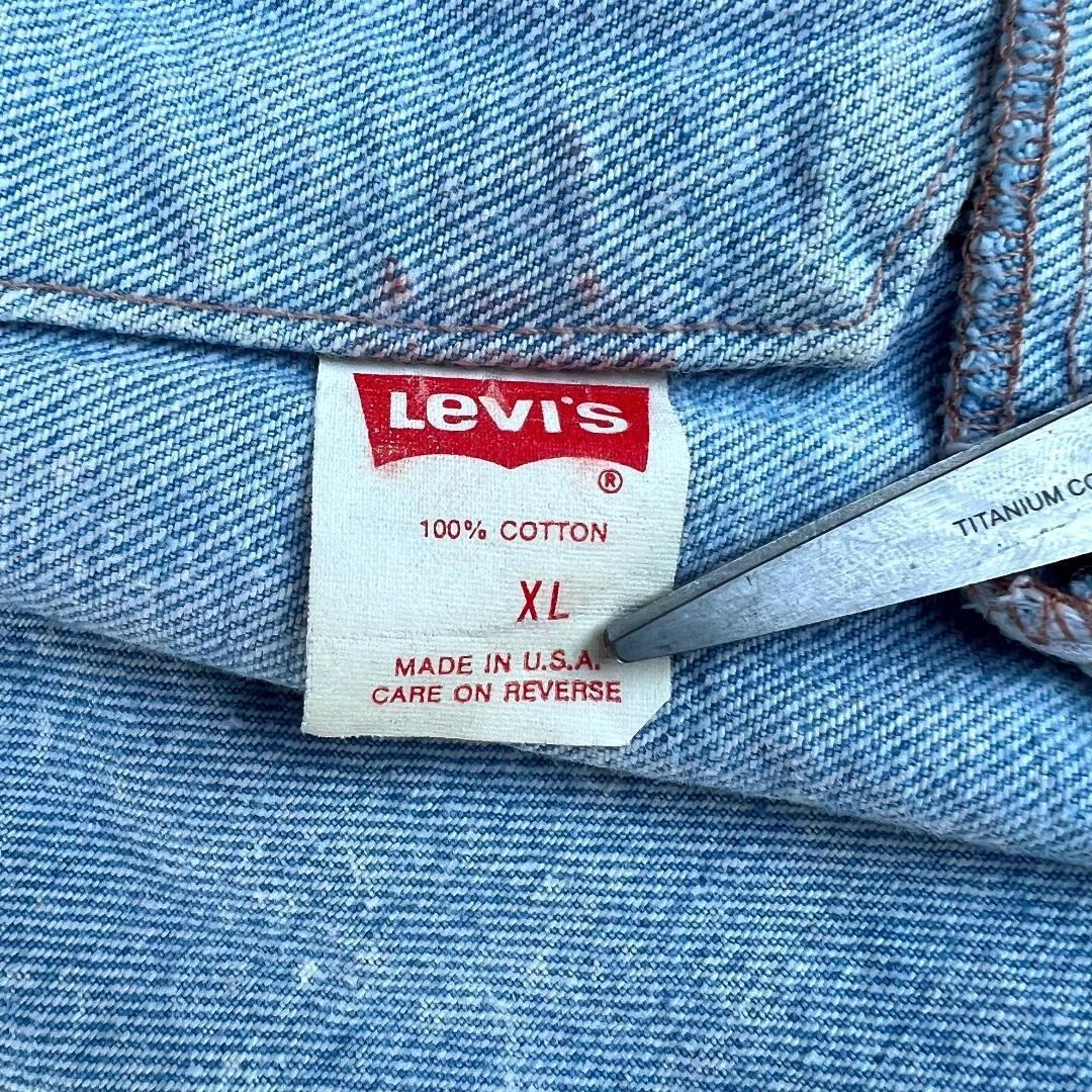 80s USA製 リーバイス デニムベスト XL 70507-02108 Levi's 古着 G