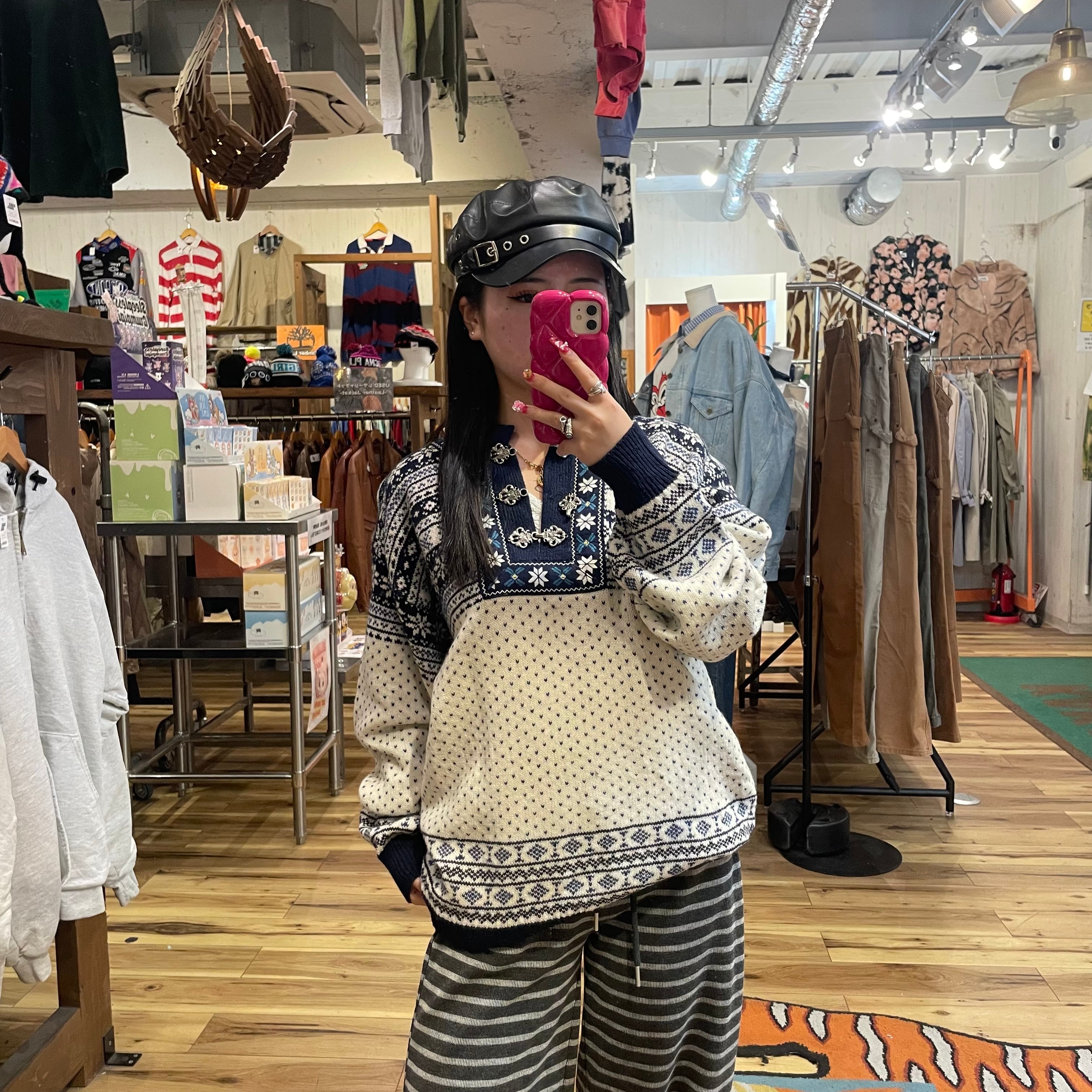 90s ノルディックニット セーター アイボリー 古着 vintage 80s 90s Cambridge Classics フェアアイル柄 ニット セーター ウール