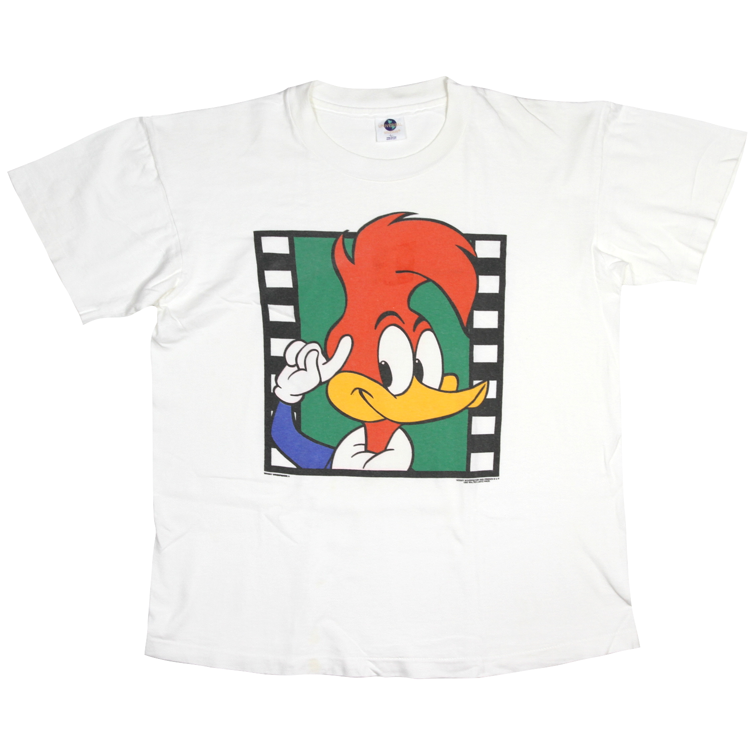 USED【L】Vintage 90s Woody Woodpecker Tee / Universal Studios