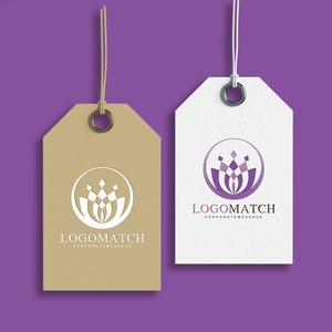 輝く蓮の花のロゴ