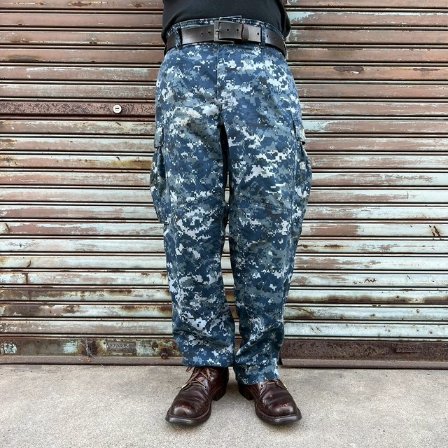 00s 米軍 実物 カーゴパンツ デジカモ M-S USN ミリタリー 迷彩 