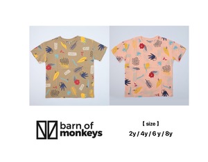 【 即納 】 BARN OF MONKEYS 半袖Tシャツ Tシャツ カットソー 柄Tシャツ フェス 子供 キッズ ジュニア 女の子 男の子 男児 女児 ユニセックス 男女兼用 人気 おすすめ かわいい 可愛い おしゃれ  オシャレ プレゼント 贈り物 ギフト 出産祝い ベビーシャワー 誕生日 バースデー 小学生 双子 姉妹 お揃い おそろい リンク コーデ 海外子供服 インポート 海外ブランド 1歳 2歳 3歳 4歳 5歳 6歳 7歳 8歳 9歳 10歳 60 70 80 90 100 110 120