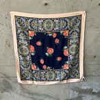 Pink navy scarf floral pattern