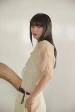 DU250519 shirring sheer tops【残り2点】