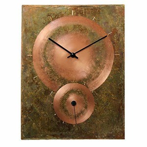 インテリア　メタルクロック Copper Rectangle Rustic Large Wall Clock 14-inch -