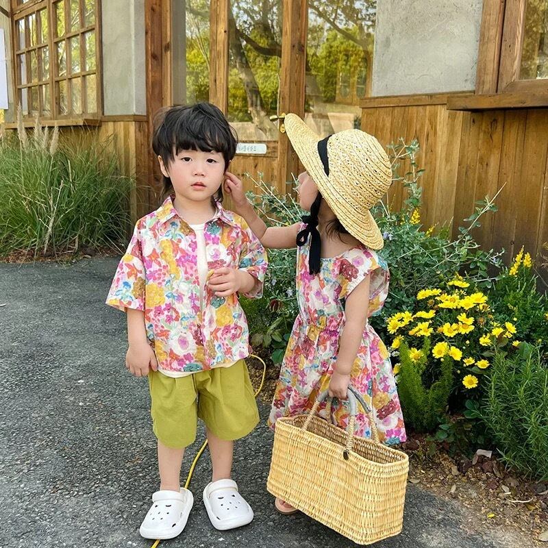 【取寄】男女で花柄のお揃いができちゃう!鮮やかなカラーが夏らしく目を惹く花柄シリーズ