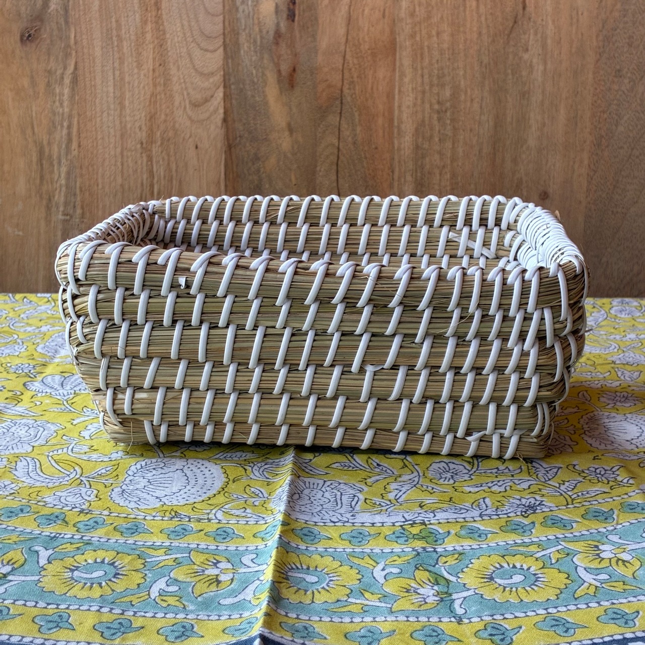 Bangladesh Seagrass Rectangular Basket S　バングラディッシュ　シーグラスレクタングルバスケット　S　カゴ　収納　小物収納
