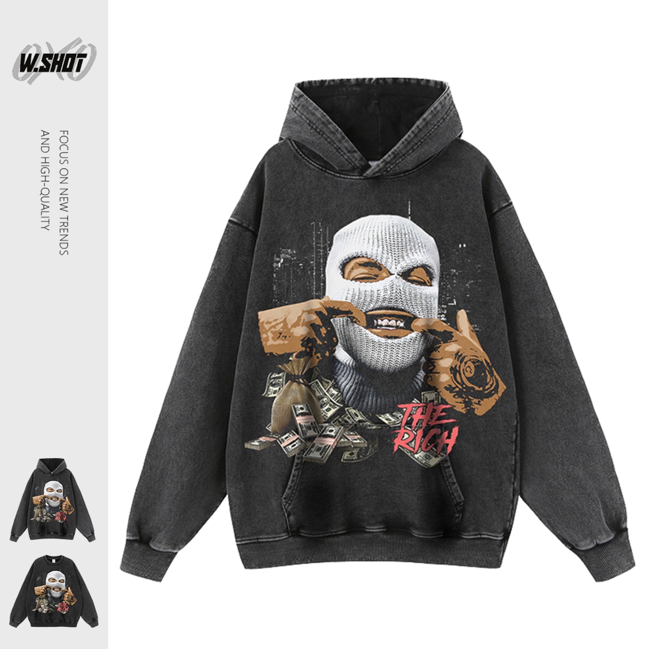 VINTAGE ストリート 金持ちマスクマン パーカー/スウェット T747