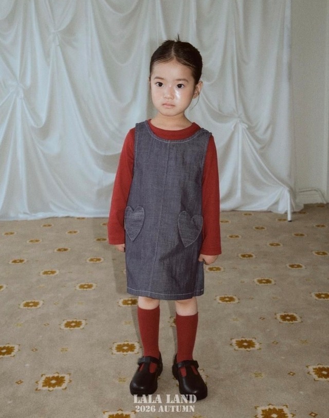 〚予約〛Heart pocket one piece <kids>