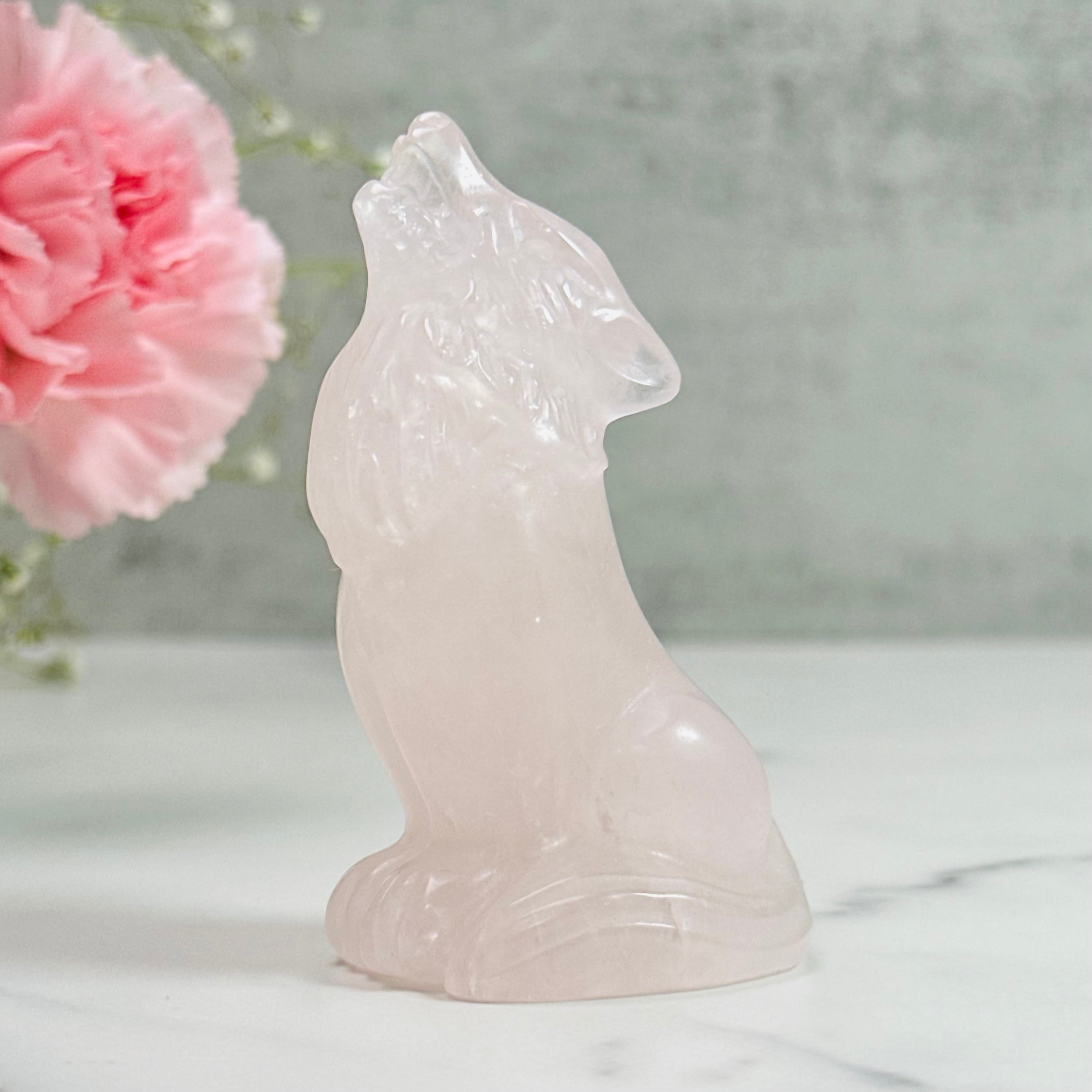 2026干支】幸運を呼ぶ天然石｜ローズクォーツ 馬のオブジェ（ランダム