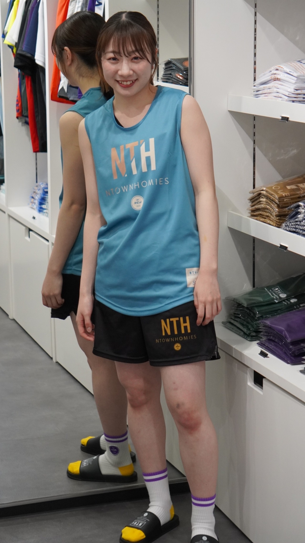 BASIC LOGO SLASH-TANK TOP(DRY) color Cerulean - 2