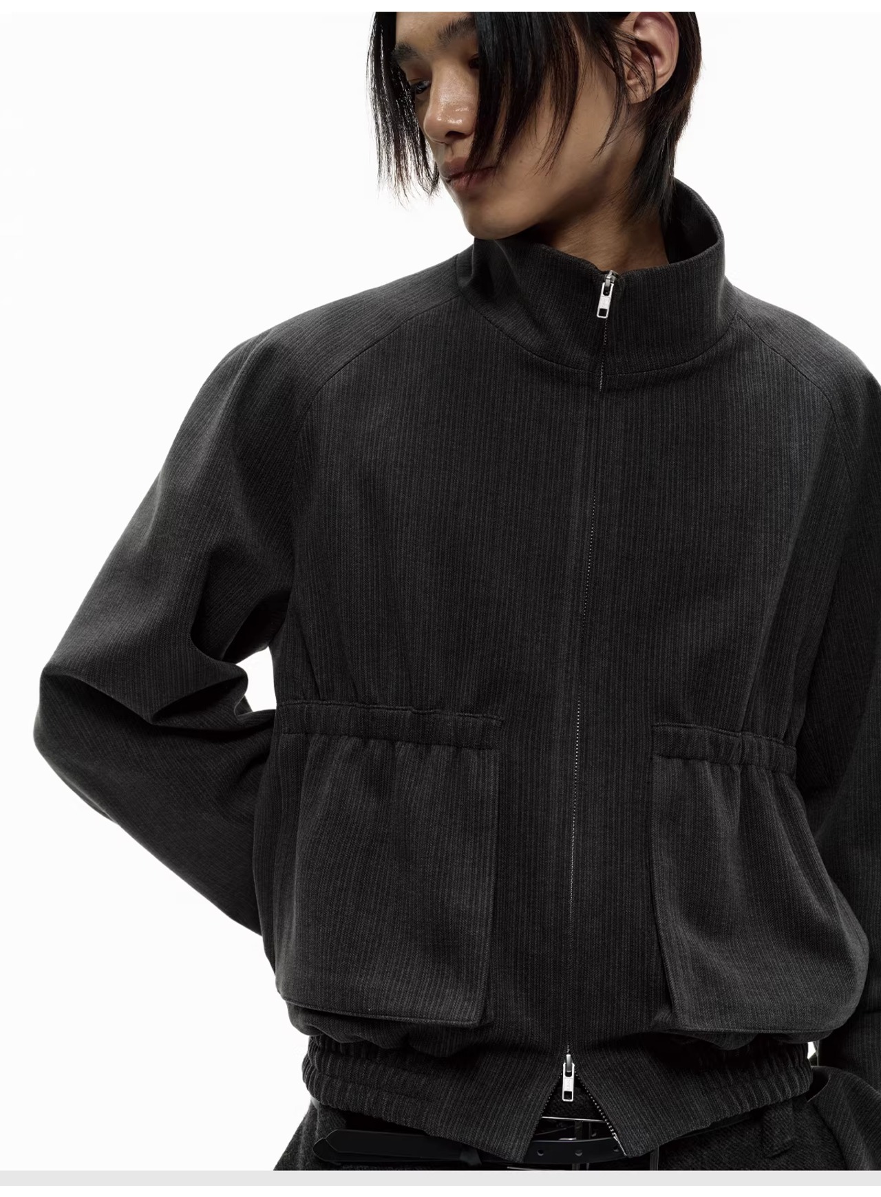 JCAESAR STUDIO Vertical Ribbed Zip Jacket