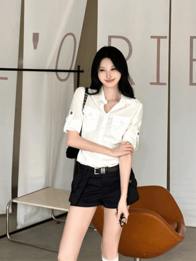 フォーマルモードポケットアタッチシャツ＆ベルトアタッチミニパンツ