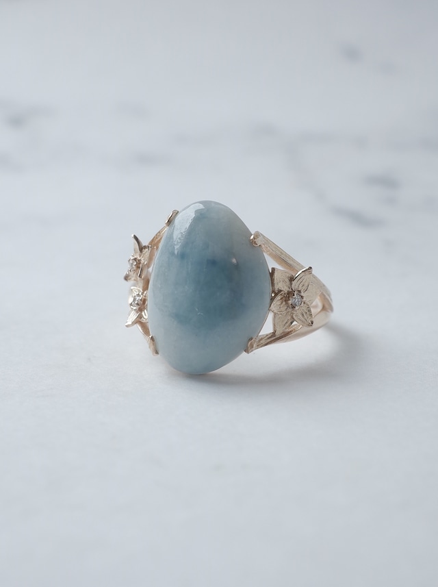 ITOIGAWA Blue Jadeite  DAFFODIL Ring
