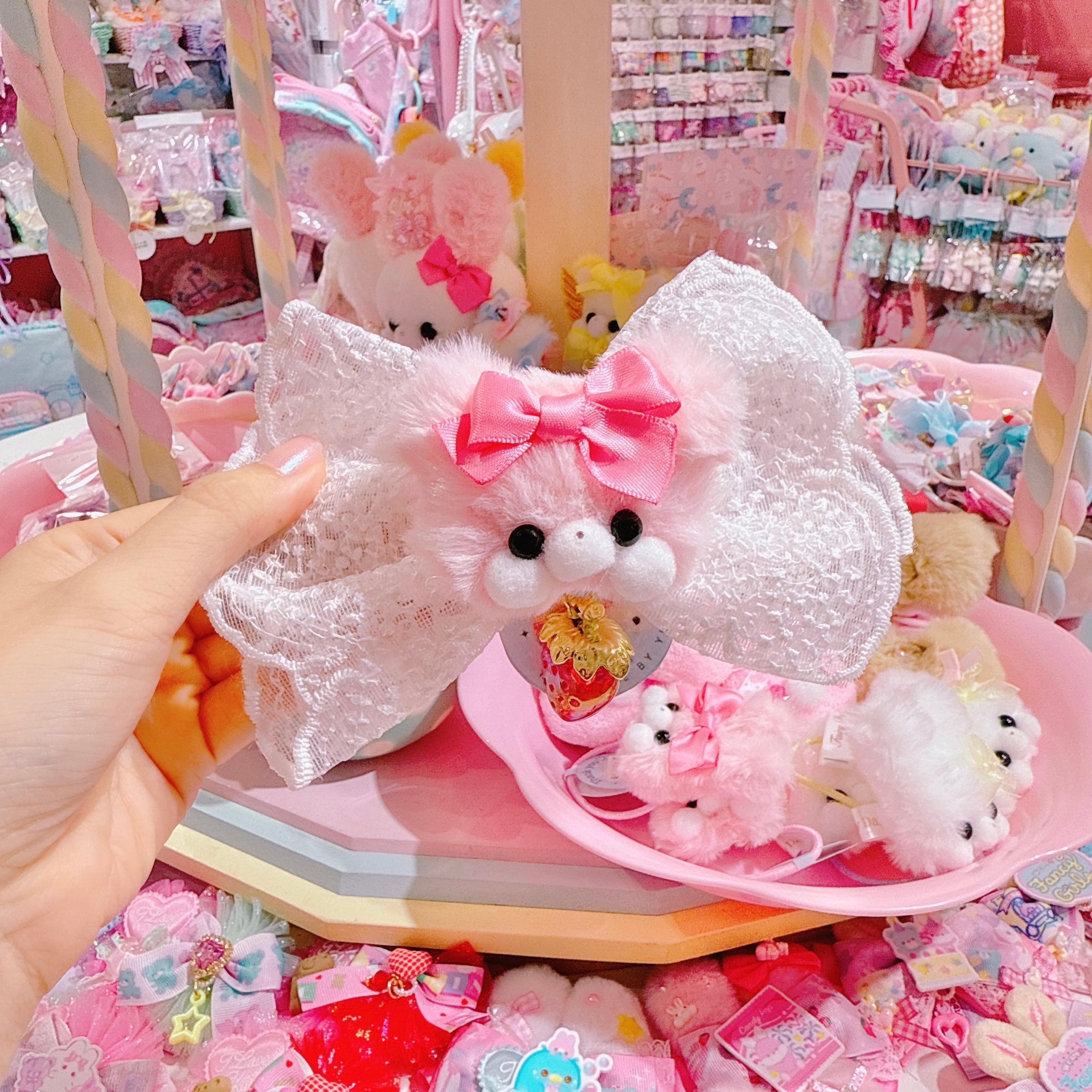 【G6】38-12ゆらりんいちごヘアクリップ