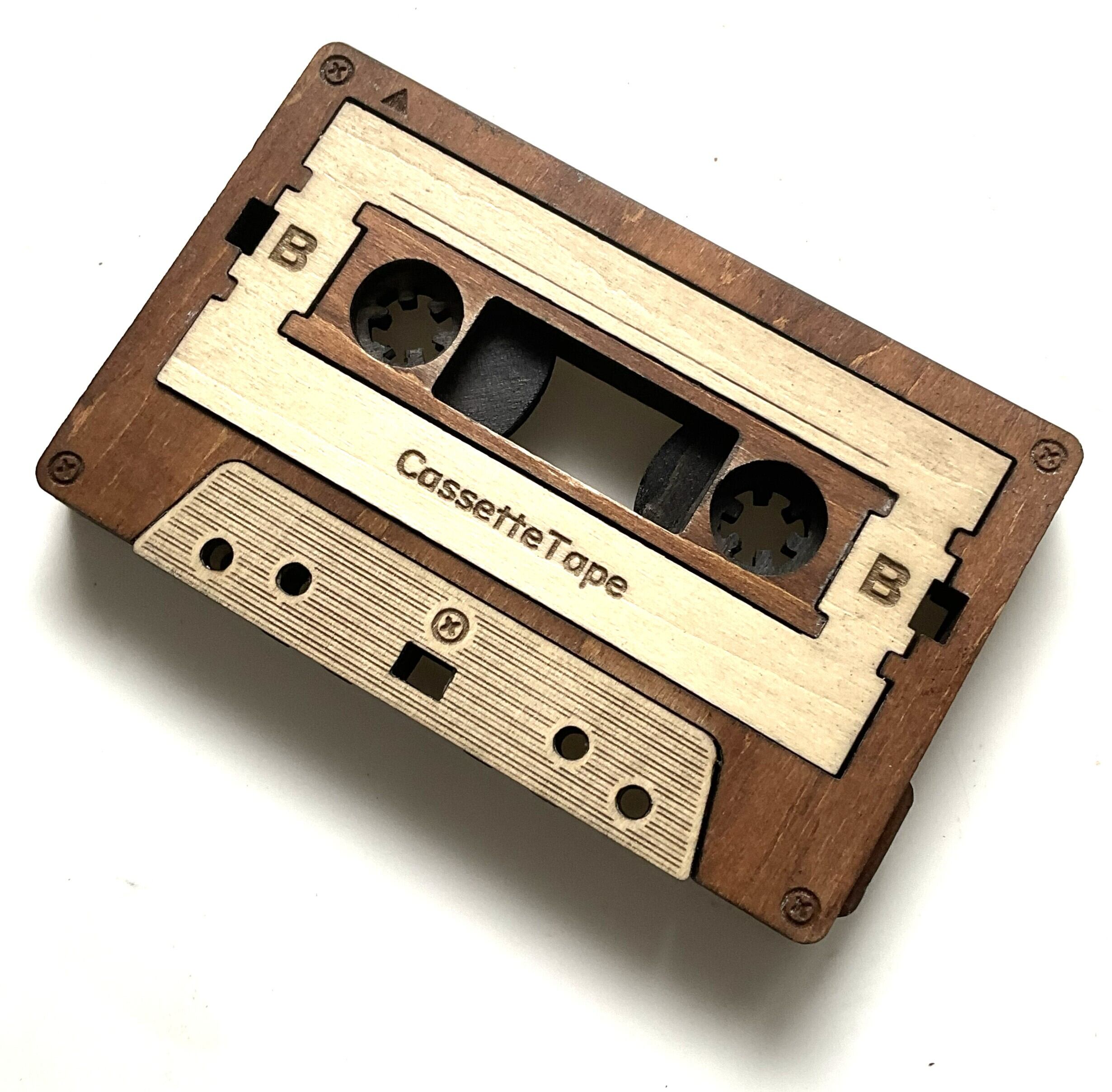 レプリカ木製カセットテープ】模型/インテリア雑貨/置物 オールド風