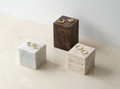 MARBLE DISPLAY CUBE - Roman Travertine × Small