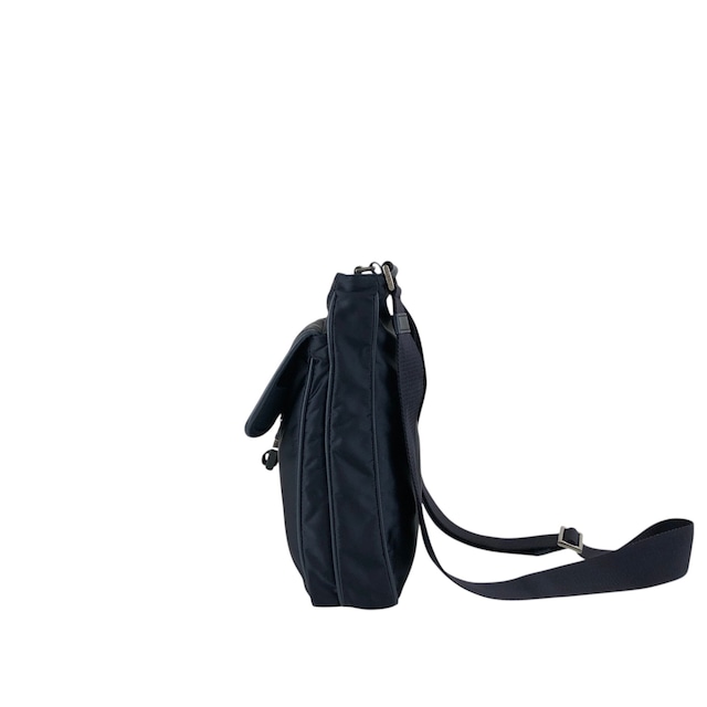 PRADA プラダ ショルダーバッグ ネイビー ロゴ フロントバックル ナイロン vintage ヴィンテージ オールド eiigp4