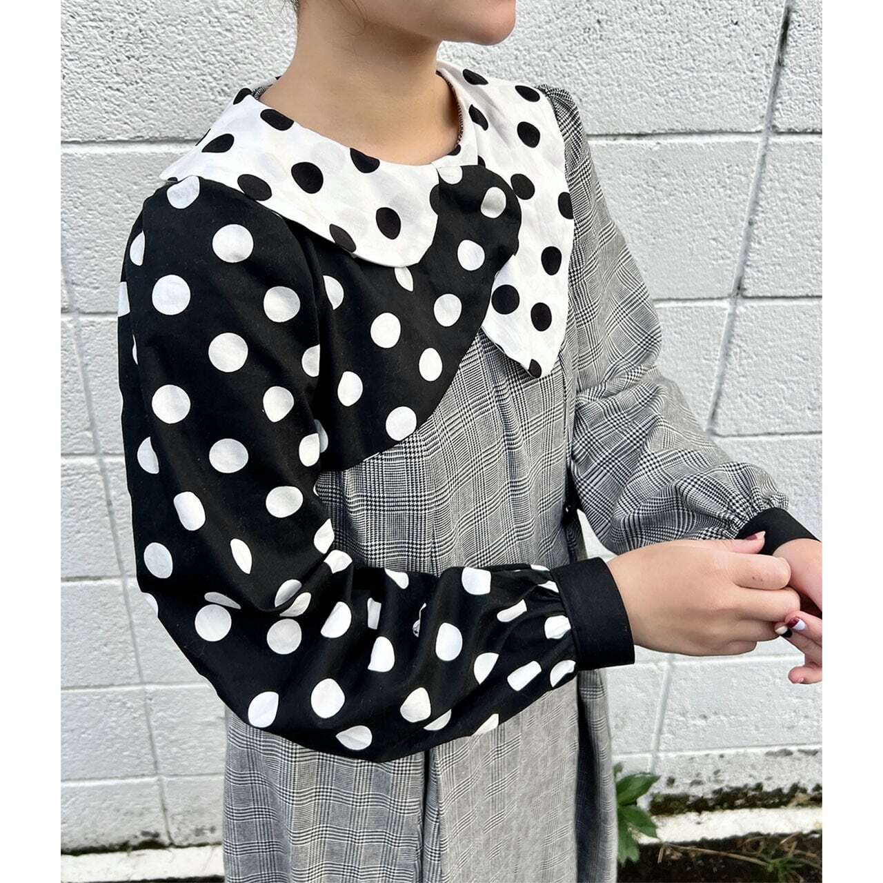 razbliuto210] ま ち こコラボアイテム - Asymmetry Textile Onepiece