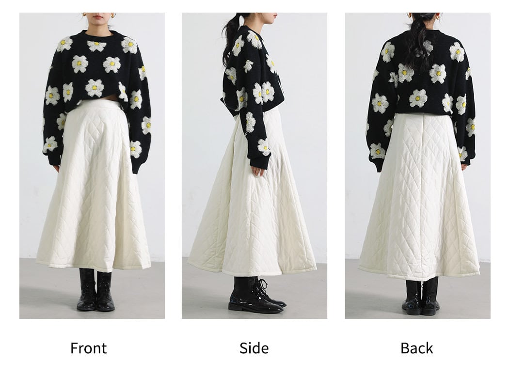 宅配便】中綿キルティングフレアスカート／skirt034 | DAY CLOSET