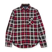 SHIPS シップス チェック エルボーパッチ 長袖 ネルシャツ M/マルチ メンズ
