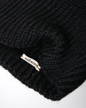 refomed "GRANNY KNIT CAP〔BLACK〕"