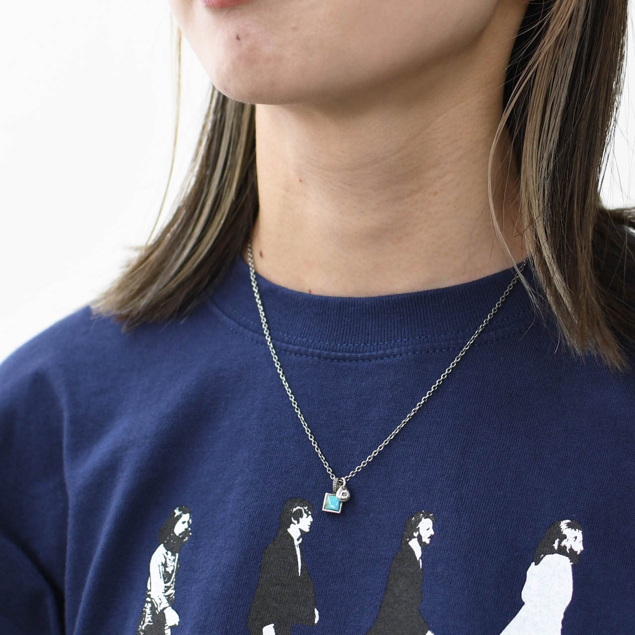 Sunku 39 [サンク] Square Turquoise Necklace [SK-182] スクエア