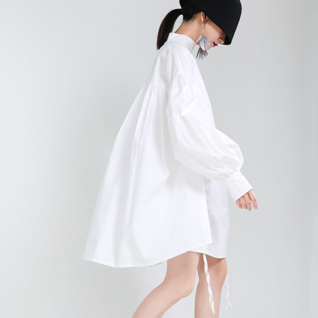 Lantern puff sleeve dress C0382