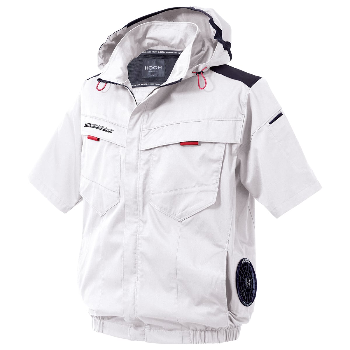 8Lサイズ V2517 サイドファン半袖フードジャケット HOOH 村上被服 空調