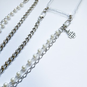 Smartphone Shoulder 01 (pearl and chain)