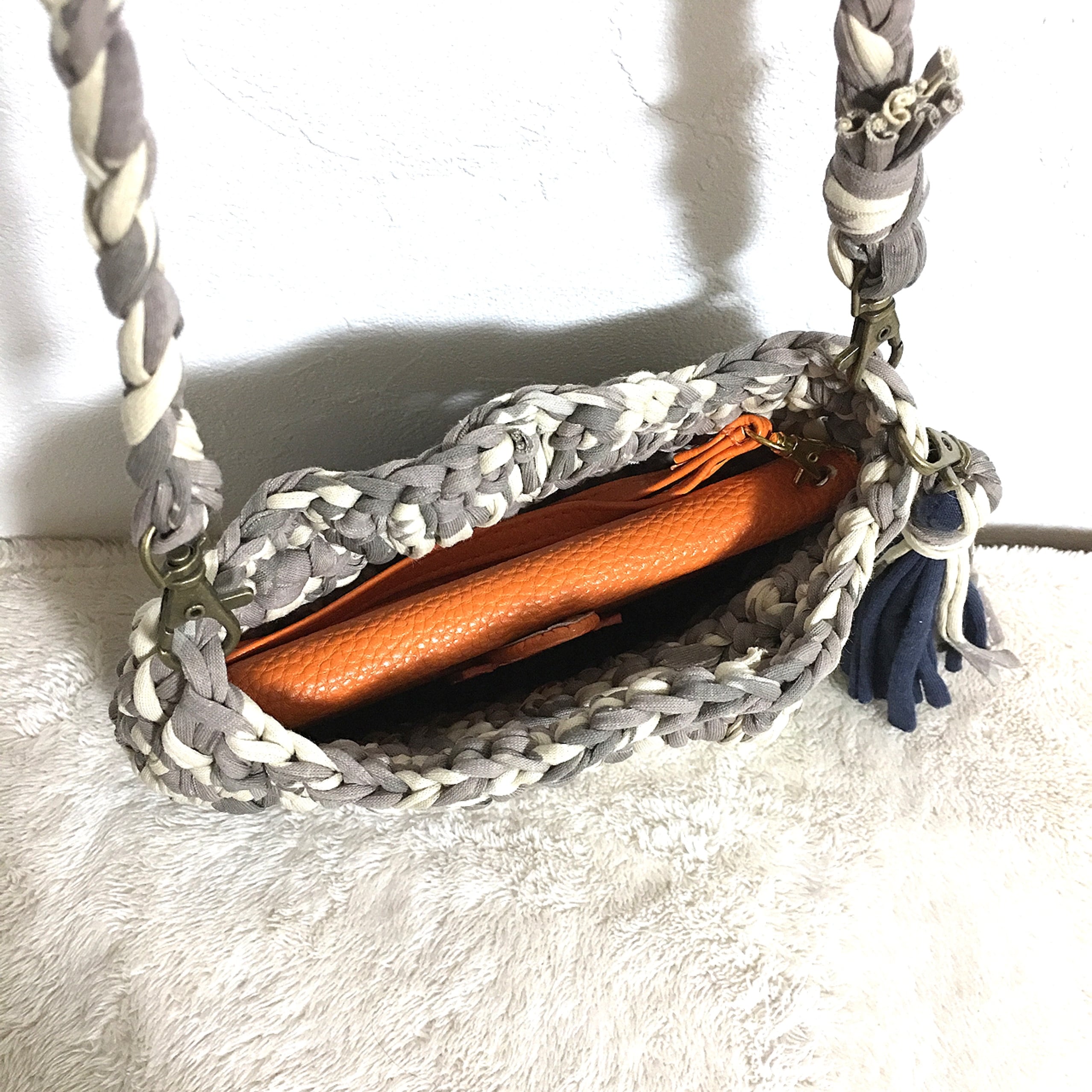 ズパゲッティ キッズ向け カモフラ✕ライトネイビーミニショルダー  