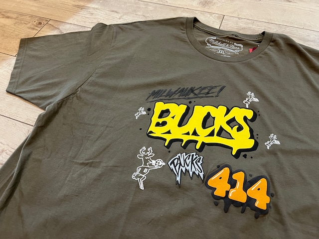 Mitchell ＆ Ness 　バックス　backs　　RETRO　LOGO　khaki　XXL　