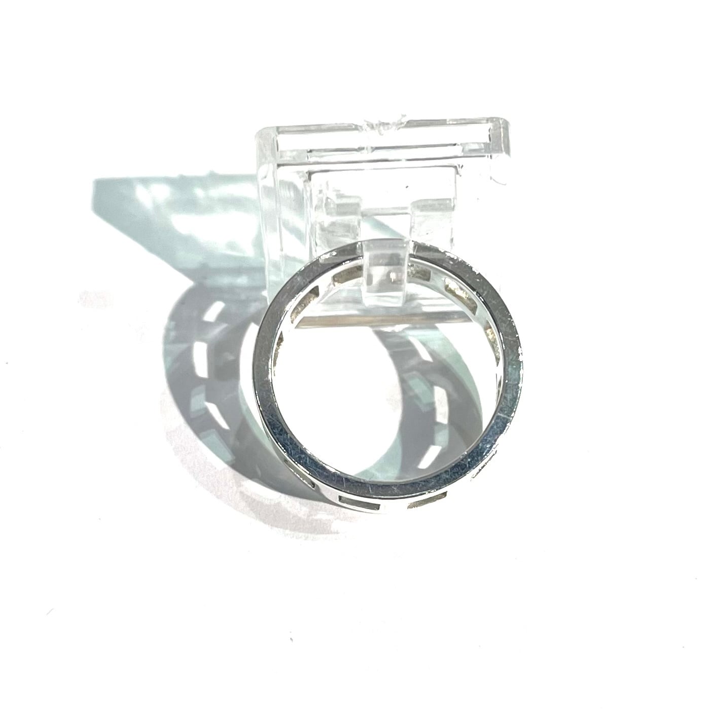 GUCCI】グッチ オープンスクエアリング 20.5号／シルバー925／指元を