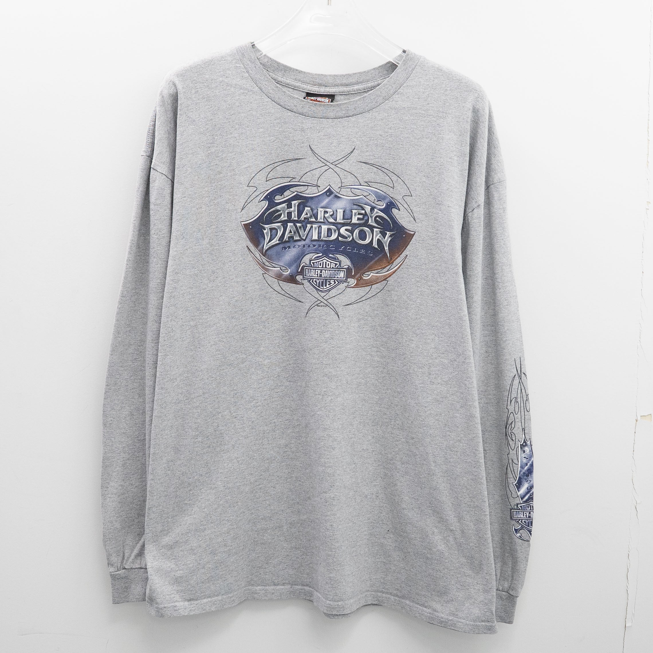 Harley Davidson " Four Rivers L/S Gray " Original Tag 2XL【A9-640】