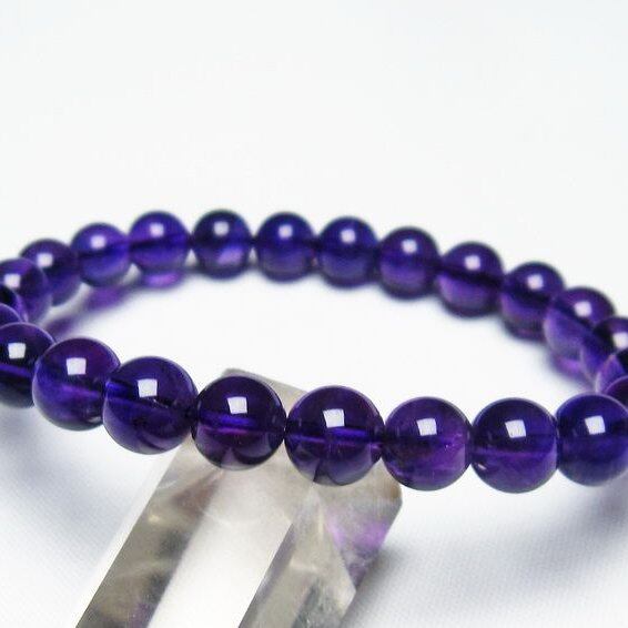アメジスト ブレスレット 8mm 一点物 メール便送料無料 [M便 1/10] 111-21658