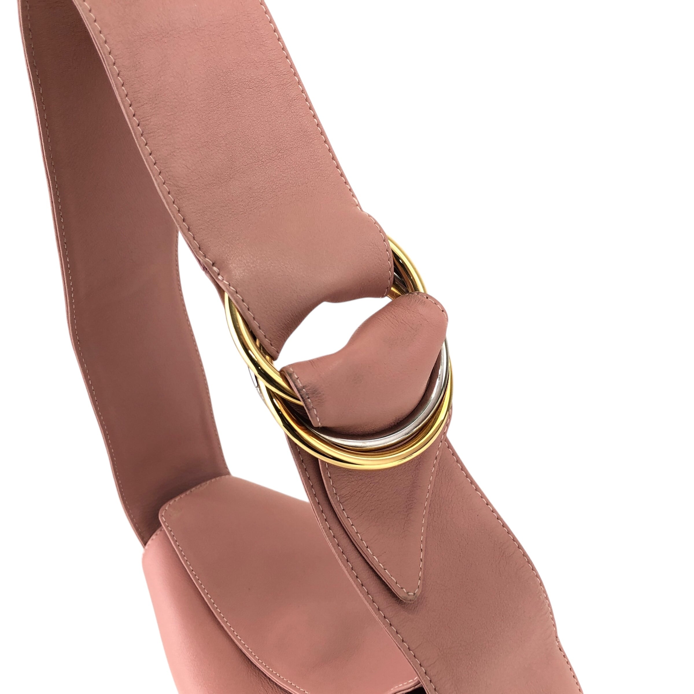 Cartier カルティエ トリニティ  ショルダーバッグ ピンク  レザー ホーボーバッグ 5cistd Cartier カルティエ トリニティ ショルダーバッグ ピンク レザー