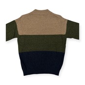 CHAPS チャップス ハーフジップ ウールニットセーター サイズ L /メンズ/ベージュ×グリーン×ネイビー/日登美