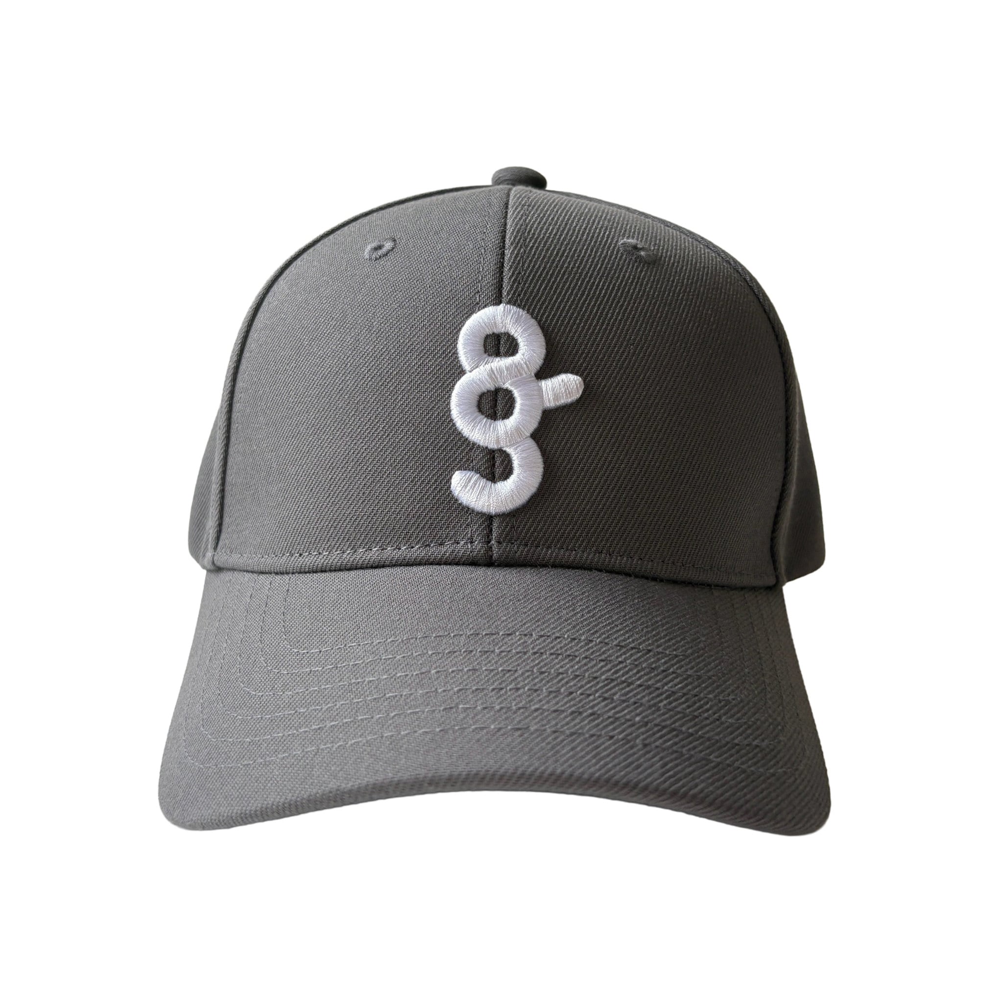 8G SHOOT LOGO CLASSIC BASEBALL-CAP -GRAY / WHITE-