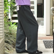CAMLON balloon silhouette 2tuck slacks charcoal gray