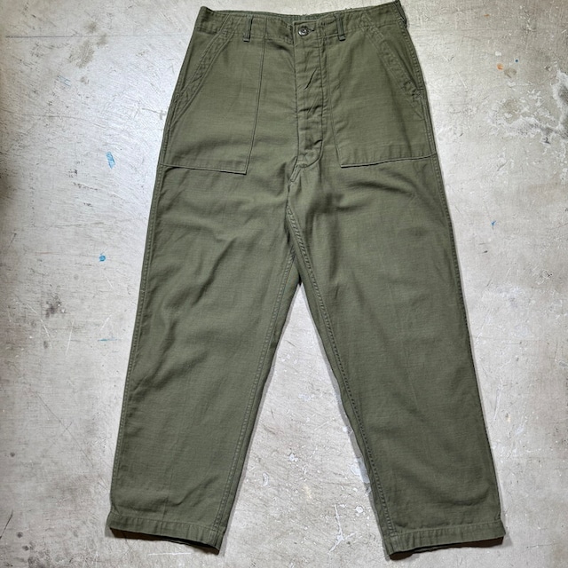 70's U.S.ARMY OG-107 コットンサテンベイカーパンツ WINFIELD MFG.CO. DSA100-74-C-1103 オリーブグリーン 米軍 実寸W34 USA製 希少 ヴィンテージ BA-2456 RM2875H