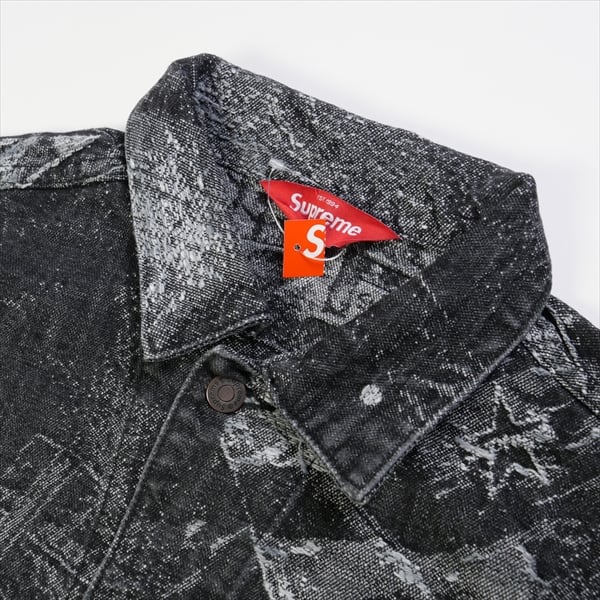 ブルーSupreme Denim Jacquard Trucker Jacket S