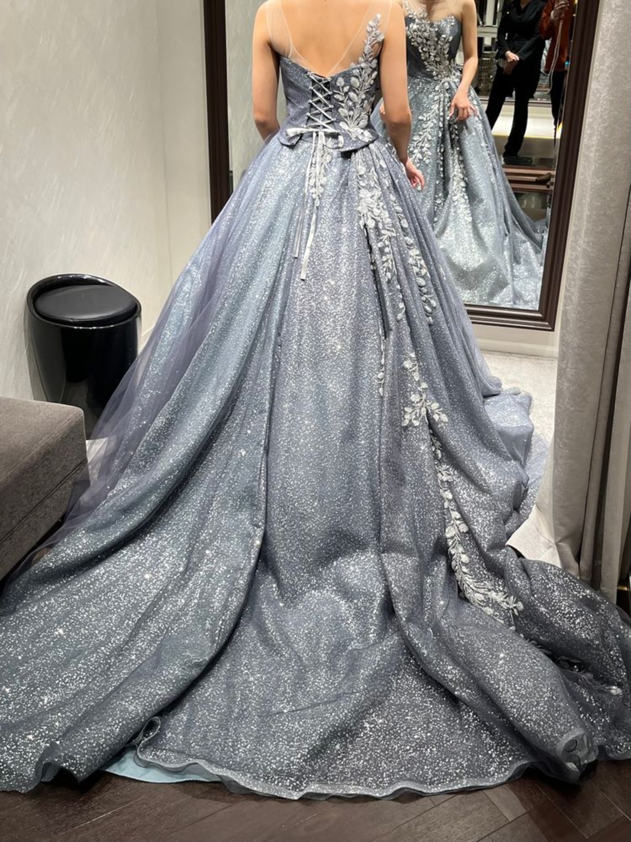 お色直しにも！グレーフェザーボレロ ご馳走さま 