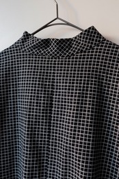 Micro graph check midi dress