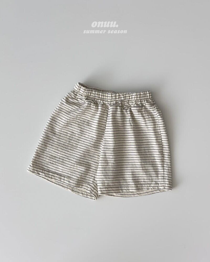 last1即納/ONU,Striped Half Length Shorts